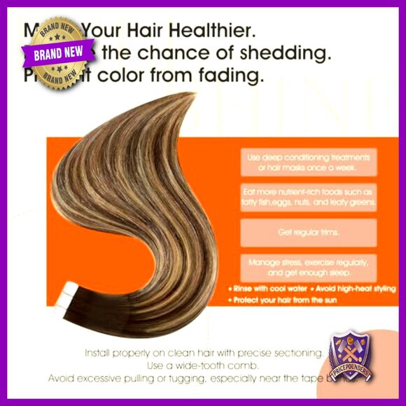 22 Inch Tape In Human Hair Extensions 20 Pieces Seamless Weft 50G main image 4